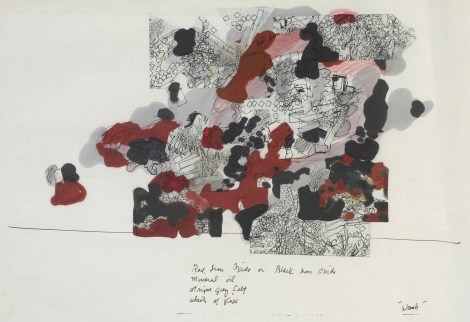 Barry le Va, Wash, 1968. Inchiostro su carta millimetrata montato su carta © 2012 Barry Le Va