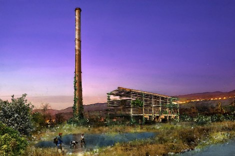 SalineJoniche: Vista dell’area della Liquichimica e del nuovo paesaggio d’acqua ©AutonomeForme