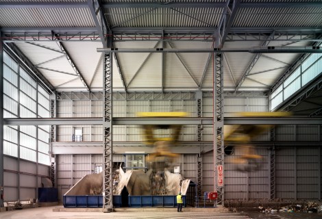 Waste Treatment Plant-interior, 2012. Photographer: Jesus Granada. Courtesy of Israel Alba Architect